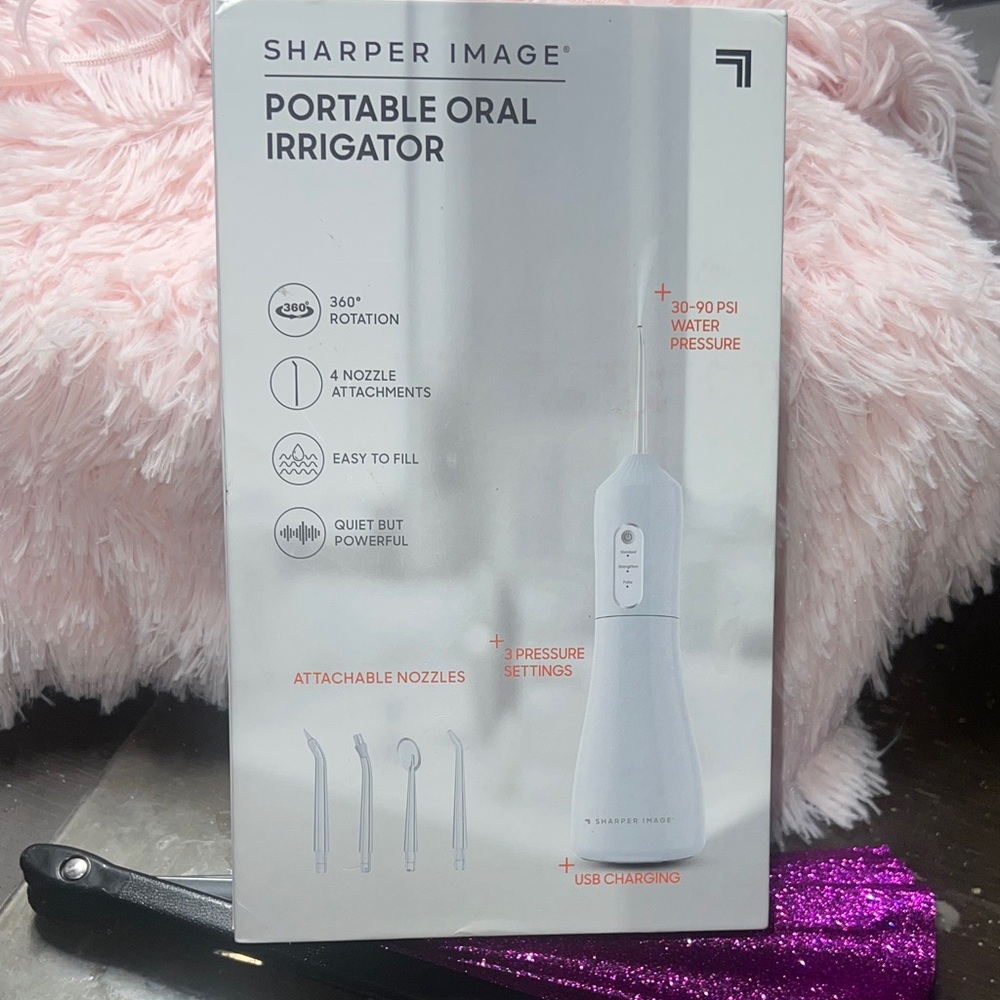 Sharper Image White Oral Irrigator with USB Charging